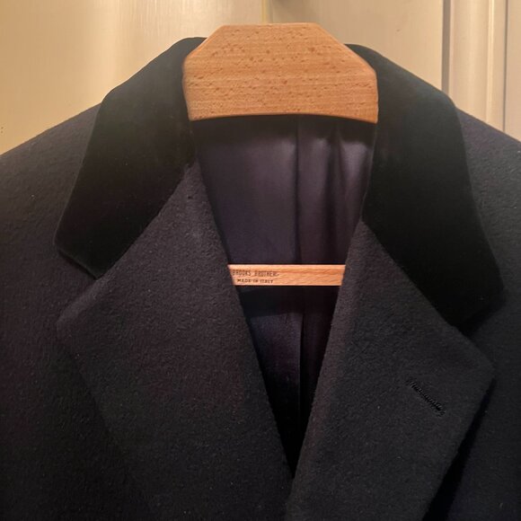 Chester Barrie Black Men's Wool Overcoat - Picture 3 of 6